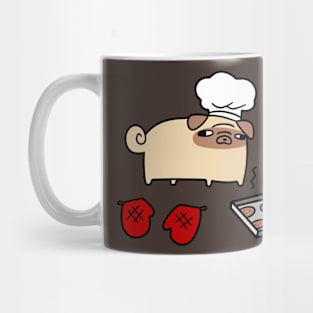 Pug Baking Cookies Mug